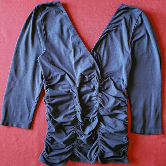 Like New Last Tango Navy Ruched Top | M/L | Vintage - Picture 4 of 9